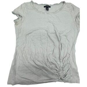 white house black market short sleeve tee shirt embellished size medium READ